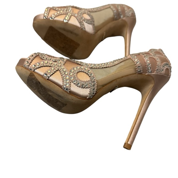 Badgley Mischka Witney Embellished Peep Toe Pump - Picture 3 of 6